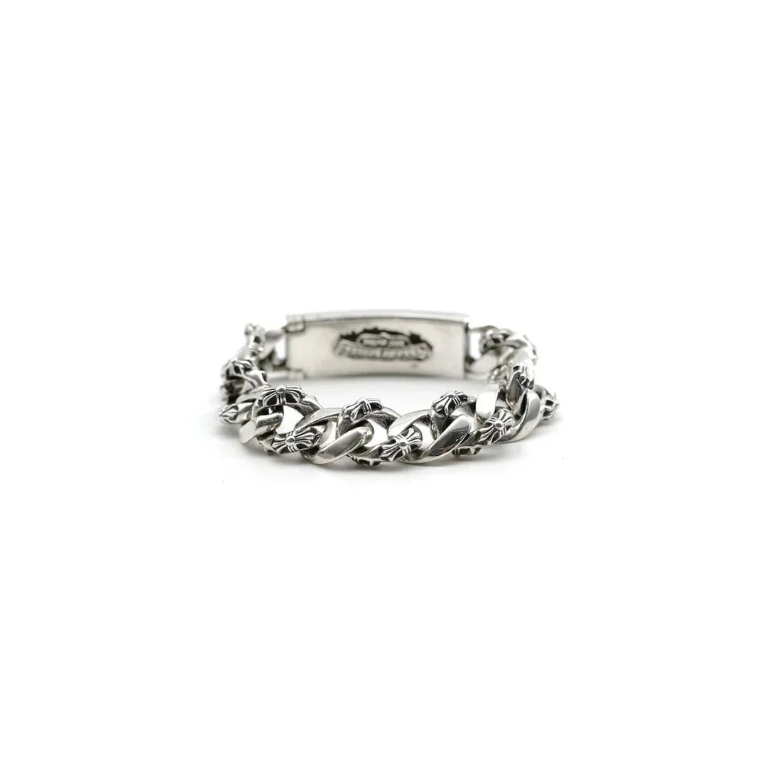 Chrome-Hearts DAGGER ID FANCY LINK CLIP BRACELET -9